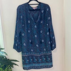 Calypso Blue Flowery Dress